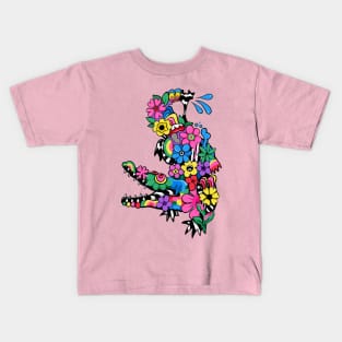 Flower Power Croc Kids T-Shirt